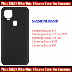 Plain BLACK Ultra-Thin Soft Silicone Soft TPU Matte Gel Stylist Cover for Samsung Slim Fit Look